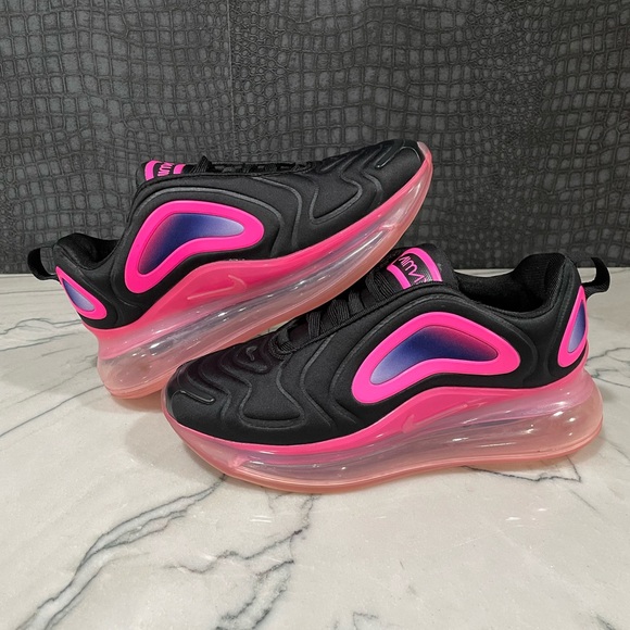 Nike Women's Black and Pink Air Max Sneakers - Picture 1 of 7